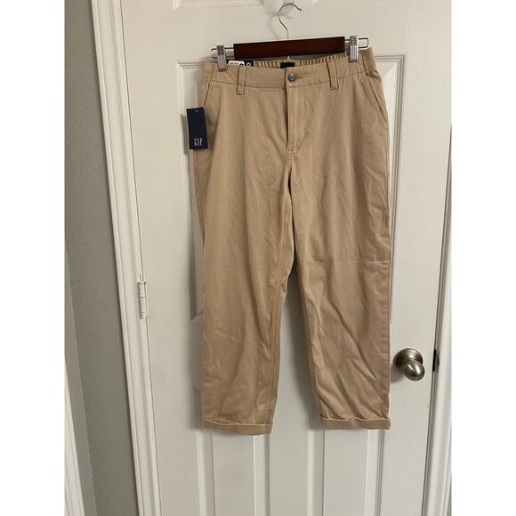 GAP Relaxed Fit Classic Twill Pant - Khaki  Size 6 Preppy Casual - Picture 2 of 8